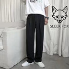 Autumn Trendy Korean Style Drooping Straight Suit Pants Men
