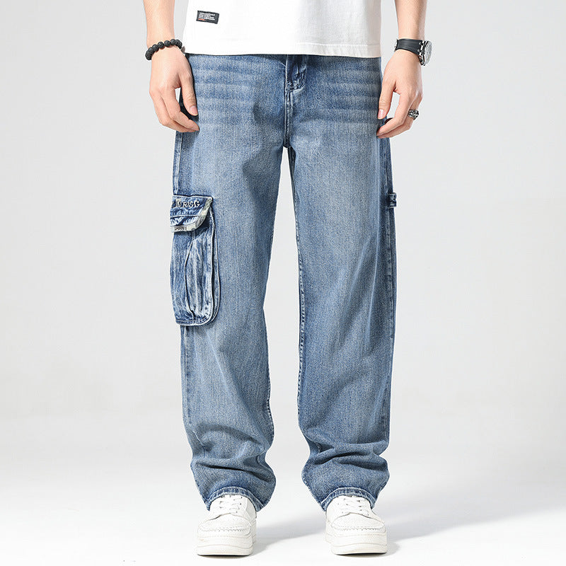Hip Hop Men's Nostalgic Retro Multi-pocket Pants