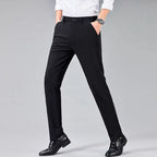 Summer Ice Silk Thin Non-ironing Men's Business Casual Pants