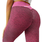 European And American Honeycomb Yoga Sexy Peach Hip High Waist Women