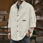 Spring And Autumn Plus Size Loose Casual Top Workwear Shirt Coat