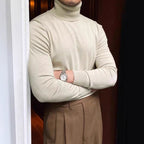 Autumn And Winter Turtleneck Cotton Sweater Male Long Sleeves Inner Wear Men's Knitwear