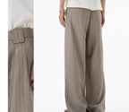 Striped Texture Casual Pants Old Money Style Suit Pants