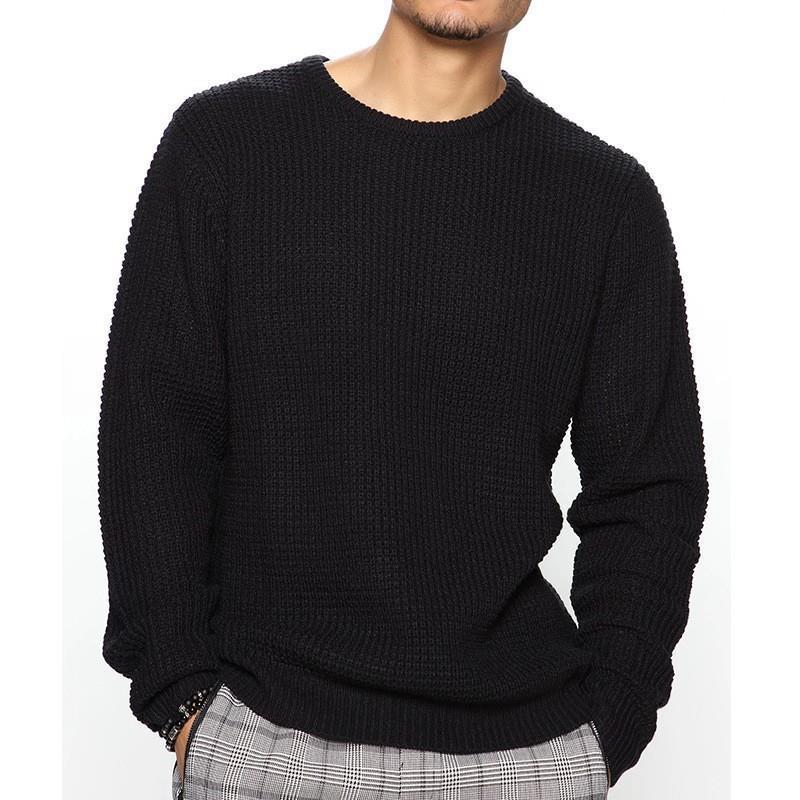 Men's Long Sleeve Crew Neck Casual Loose Sweater