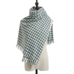 Cashmere Warm Tassel Shawl Thick Houndstooth Scarf