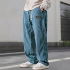Fashionable European-style American-style Draping Straight Corduroy Trousers