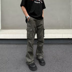 Workwear Men's Retro High-street Versatile Pants