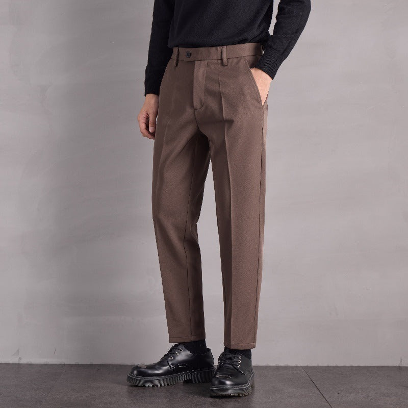 Fall Winter Men Straight Casual Pants