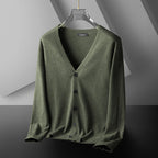 Thin Trendy Casual Outdoor Cotton Knitwear Black Sweater