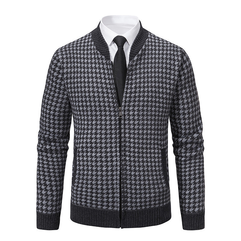 Men's Sweater Coat Cardigan Long Sleeve Knitted Thickened Warm