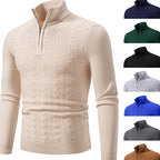 Casual Simple Stand-up Collar Slim Fit Men's Knitwear Sweater