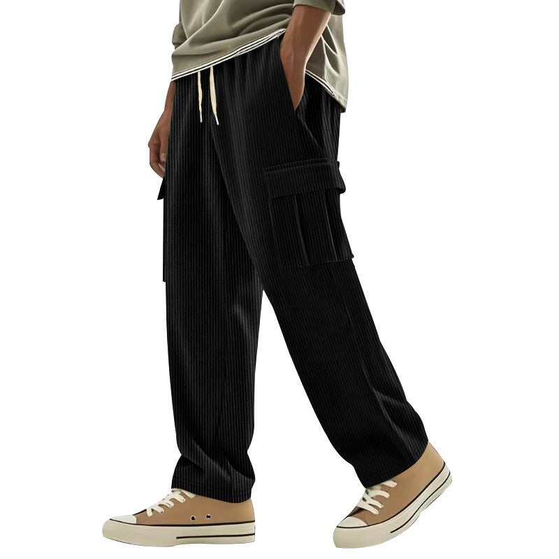 Multi-pocket Loose Wide Leg Casual Trousers