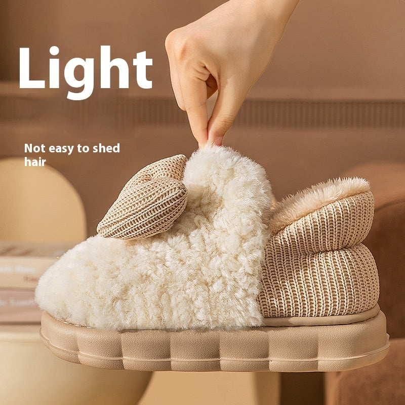 Indoor Home Thermal Non-slip Cotton-padded Shoes