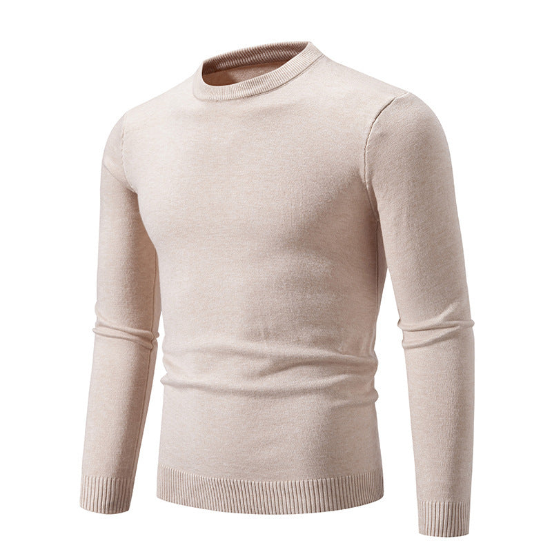 Autumn Thin Sweater Men's Round Neck Long Sleeve