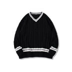 American Collegiate Style V-neck Sweater