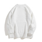 Autumn Solid Color Faux Mink Knit Sweater