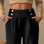 Draping Mop Casual Pants High Waist