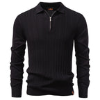 Men's Business Casual Sweater Long Sleeve Half Zipper Sweater