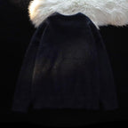 American Dark Rose Flocking Horse Sweater For Men