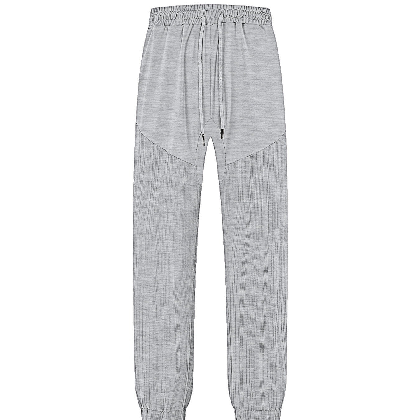 Simple Loose Thin Linen-style Sporty Drawstring Patchwork Men's Sweatpants