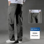 Men's Overalls Cotton Loose Casual Pants Straight Trousers