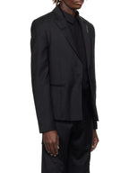 Men's Black Classic Blazer & Wide Leg Pants Set