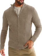 Men's Half-high Collar Cardigan Sweater Coat