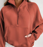 Hoodie Casual Stand Collar Long Sleeve Loose Top