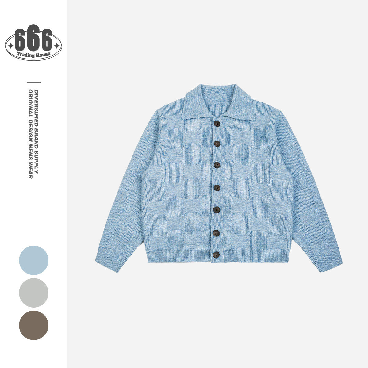 UTiiTUii Autumn And Winter Cardigan Trend Knitting Woolen Sweater Men