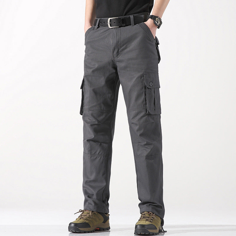 Men's Spring Three-dimensional Pocket Straight-leg Trousers Outdoor