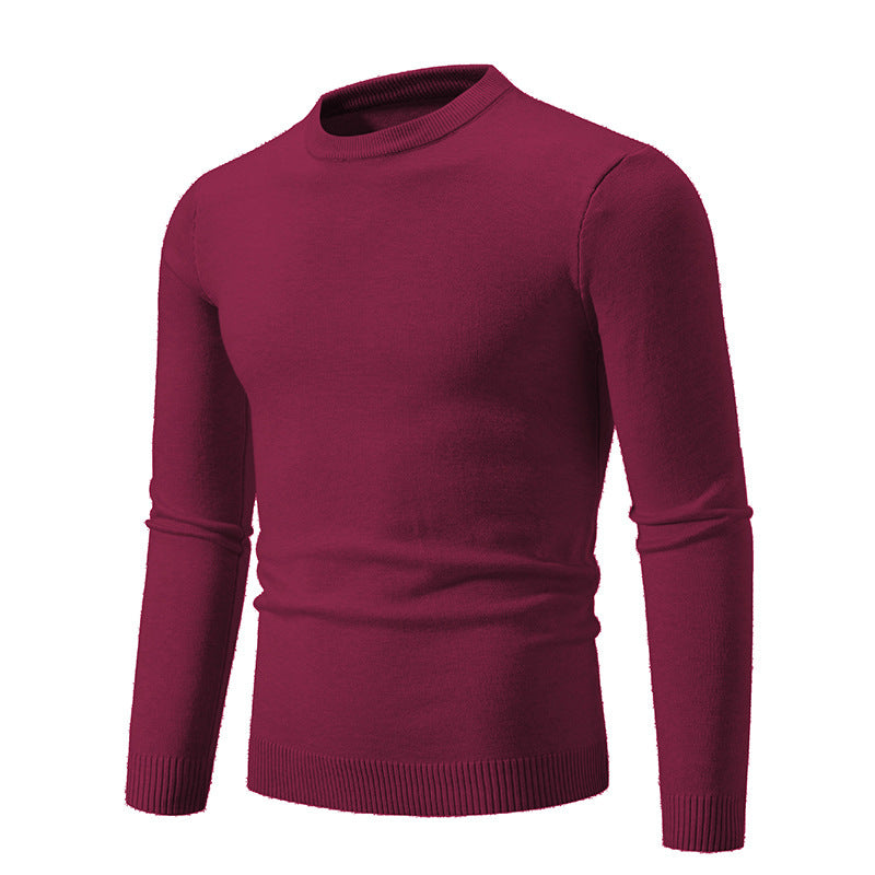 Autumn Thin Sweater Men's Round Neck Long Sleeve