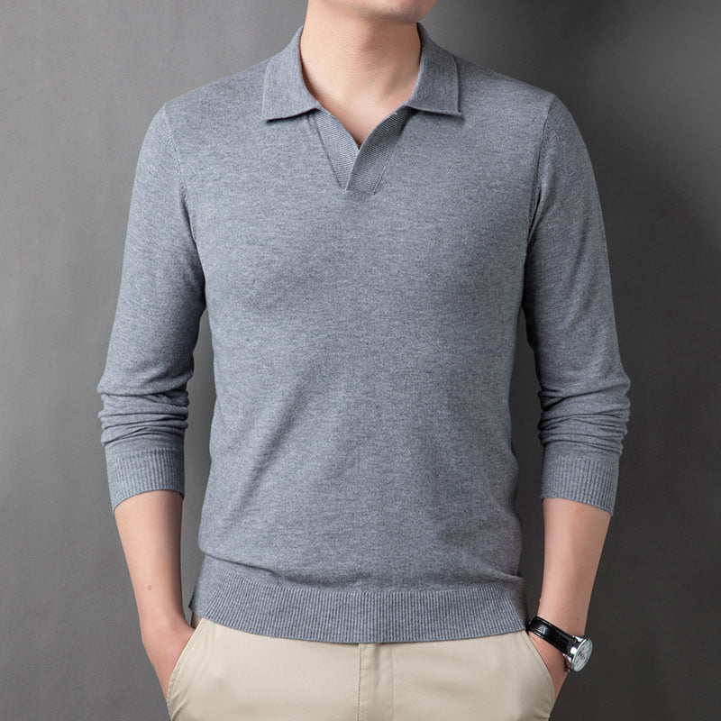 Business Casual Lapels Inner Wear Base Knitwear