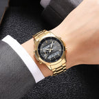 Luminous Multifunctional Men's Steel Strap Watch
