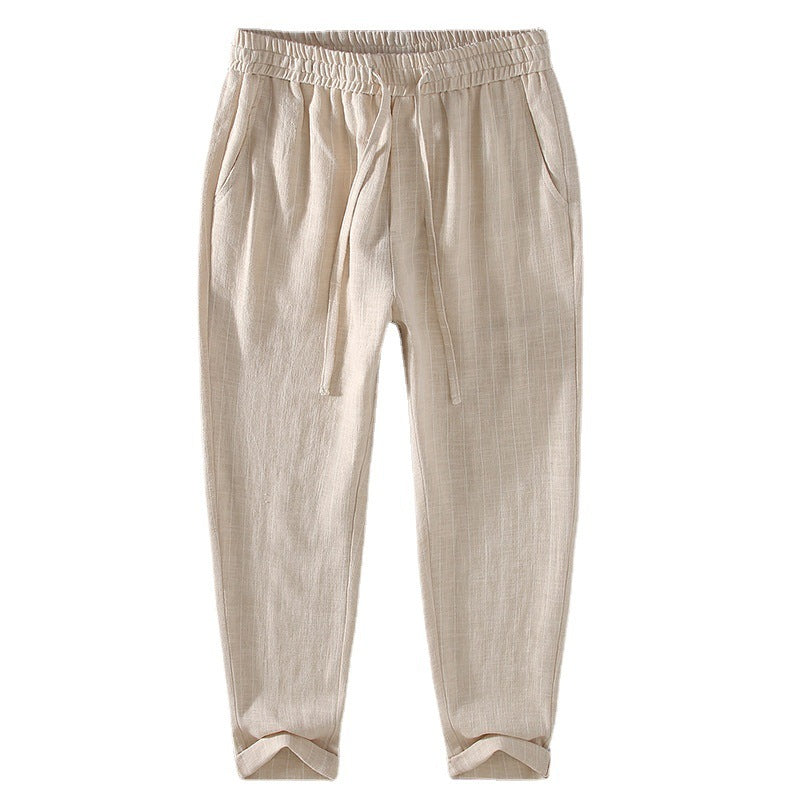 Men's Cotton And Linen Breathable Casual Versatile Loose Linen Harem Pants