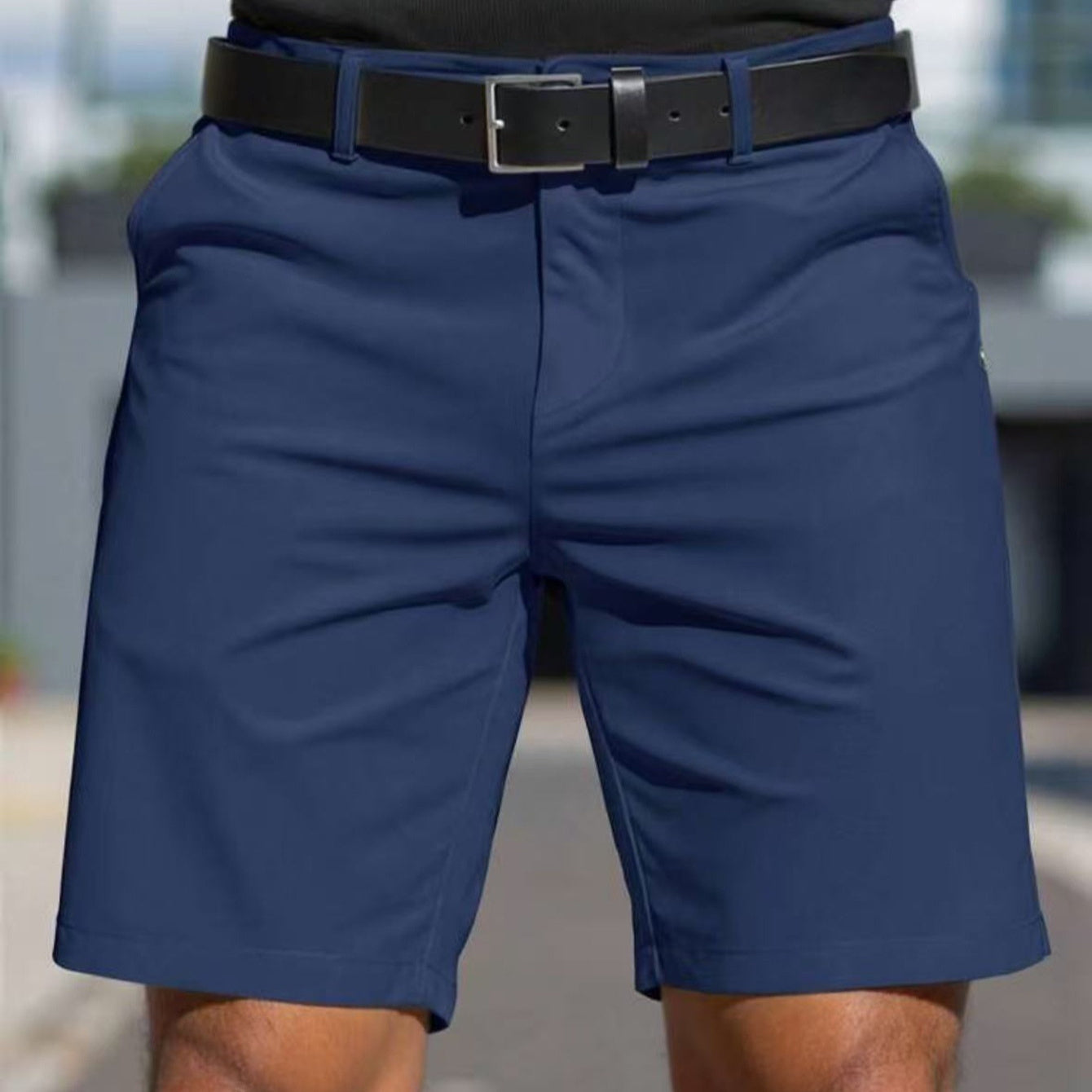 Men's Solid Color Shorts Men's Business Sports Fifth Pants