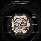 Dual Display Advanced Quartz Fashion Electronic Sports Watch
