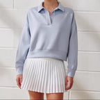 V-neck Pullover Long Sleeve Women's Clothing Fashion Casual Exercise