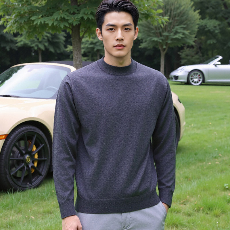 Men's Long Sleeve Sweater Bottoming Shirt Fashion Trendy Sweater