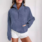 Hoodie Casual Stand Collar Long Sleeve Loose Top