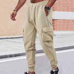 Men's Sports Sweatpants European And American Style Thickened Small Check