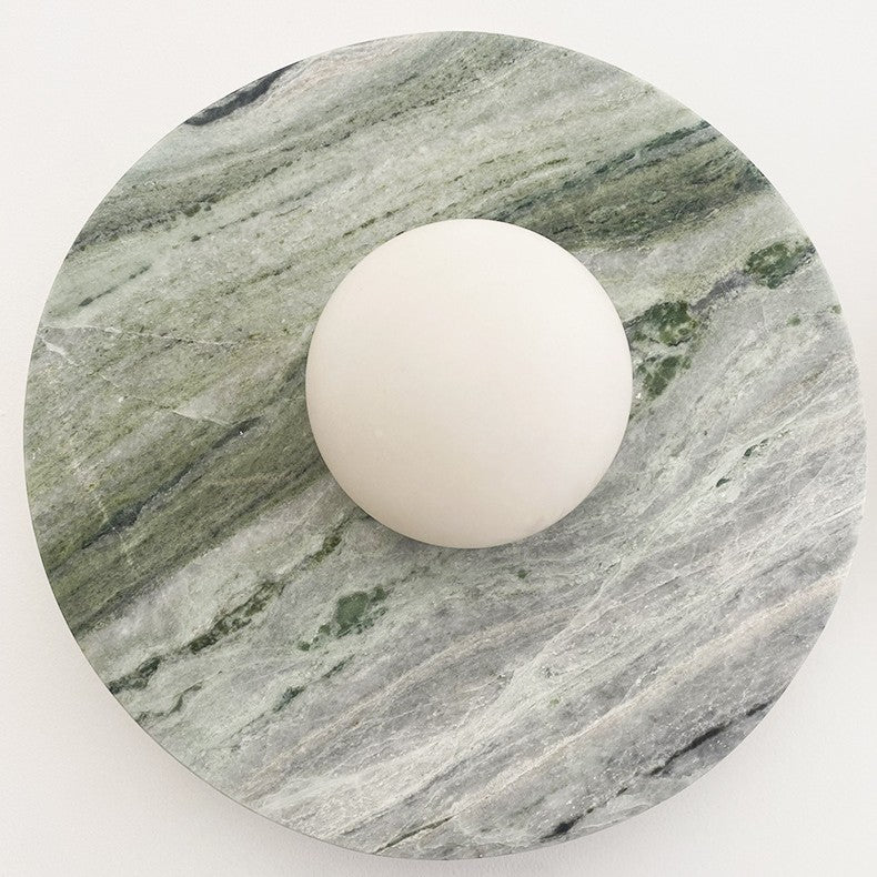 Irish Green Marble French Entry Lux Fengyun Stone Wall Lamp