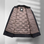 Men's Mid-Long Wool Double-Faced Overcoat With Detachable Down Inner Lining Windbreaker