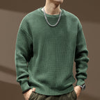 Thick Needle Retro Men's Loose Bottoming Round Neck Sweater
