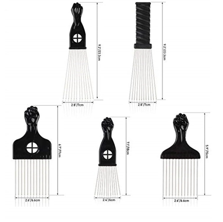 Metal Comb African Hair Pik Comb Brush Salon Hairdressing Hairstyle Styling Tool Hair Accessories