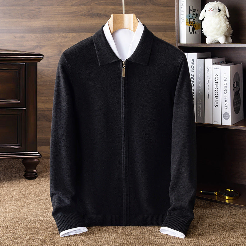 Fully Open Long-sleeve Zipper Thickening Cardigan New Youth Coat