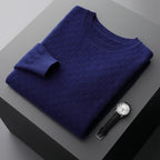 Round Neck Thickened Business Casual Cashmere Fall Winter Men Bottoming Knitted Sweater