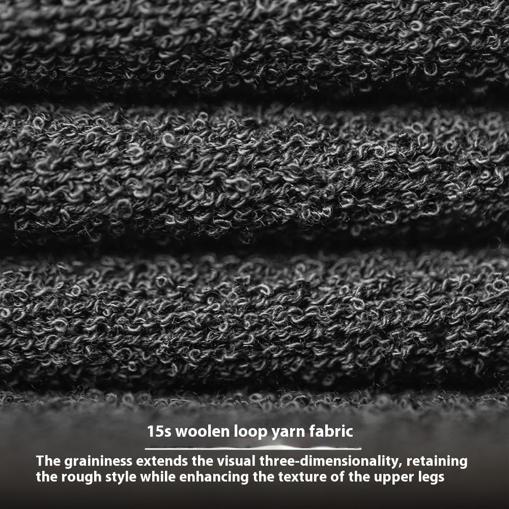 American-style Heavy Gray Loose Profile Straight Breathable Shorts