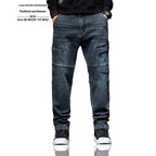 Hip Hop Men's Nostalgic Retro Multi-pocket Pants