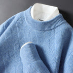 Autumn And Winter New Pure Color Men's Knitted Base Cardigan