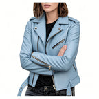 Women's Short Women's Leather Jacket Coat Jacket Pu